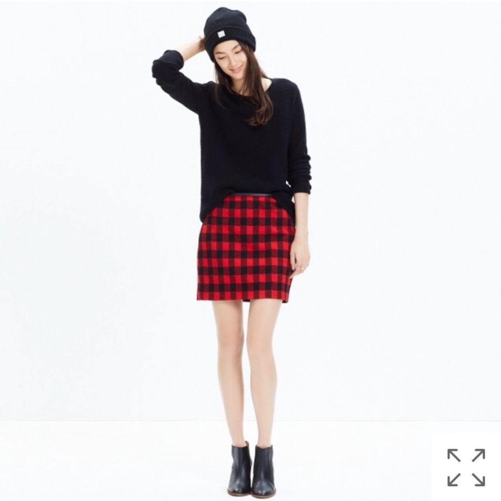 • Madewell • Gamine Mini Skirt Buffalo Check Red 6